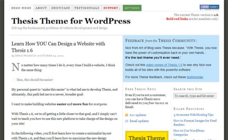 Thesis 1.7 Premium WordPress Theme