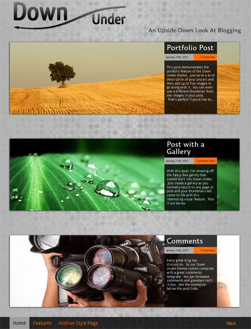 down under wordpress theme