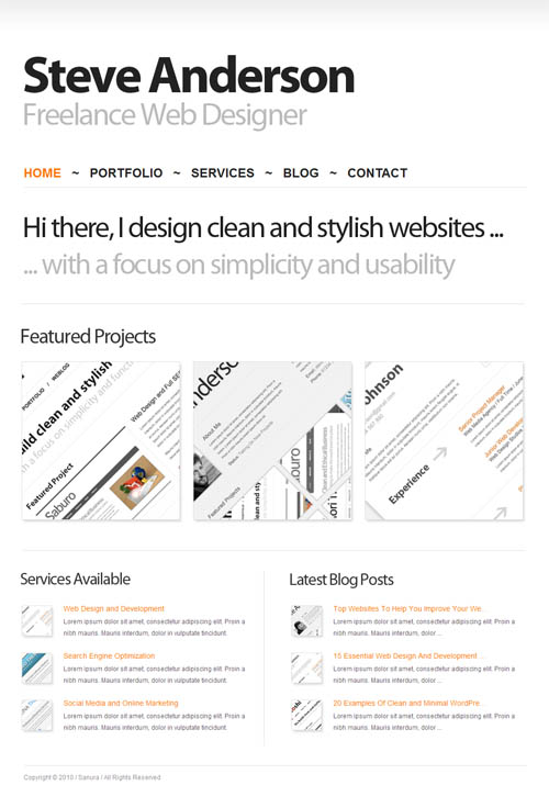 sanura wordpress theme