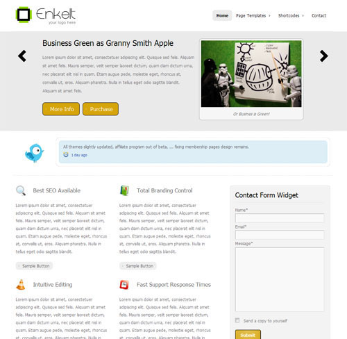 enkelt wordpress theme