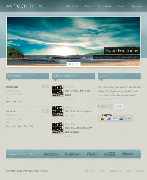 antioch church wordpress theme