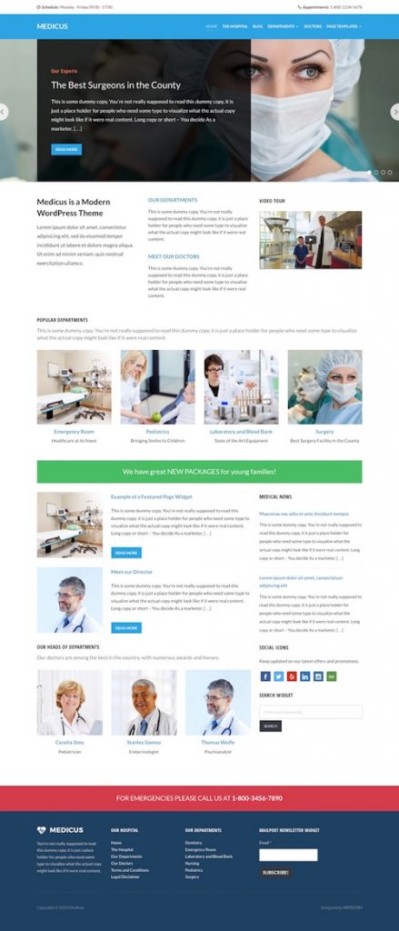 30+ Best Medical & Health WordPress Themes 2019