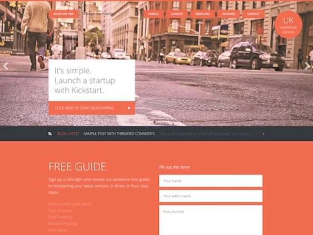 Kickstart Pro: Startup WordPress Theme