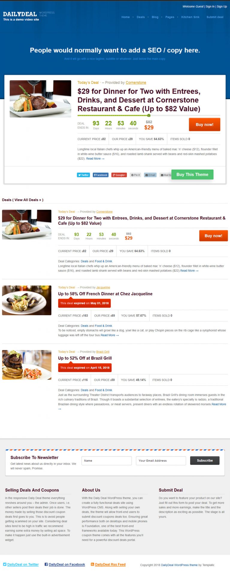 DailyDeal - WordPress Coupons & Deals Theme